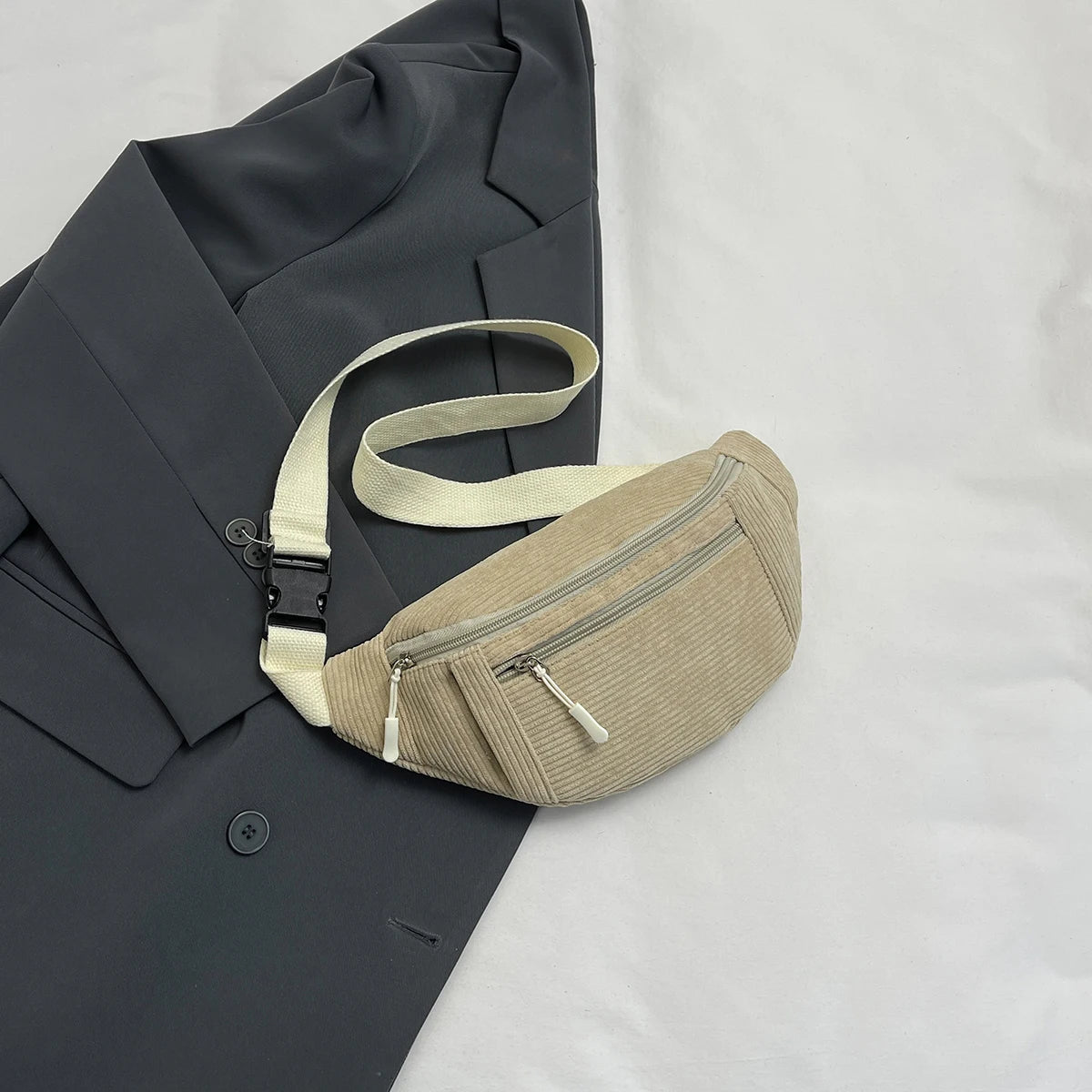 Sac banane en velours côtelé — style & pratique