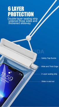 Pochette étanche smartphone IPX8 — écran tactile