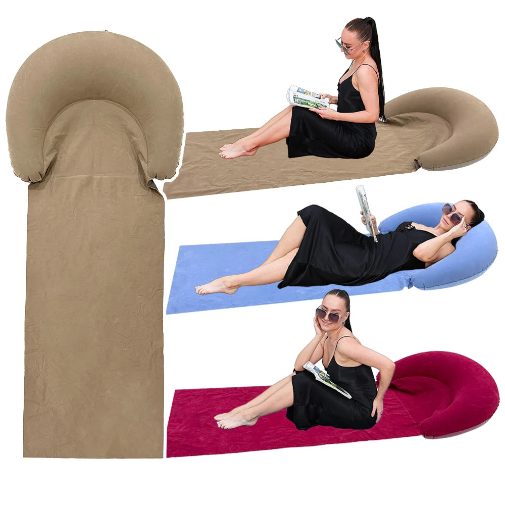 Matelas de plage gonflable — coussin moelleux nomade