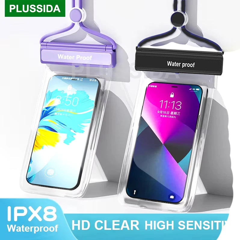 Pochette étanche smartphone IPX8 — écran tactile