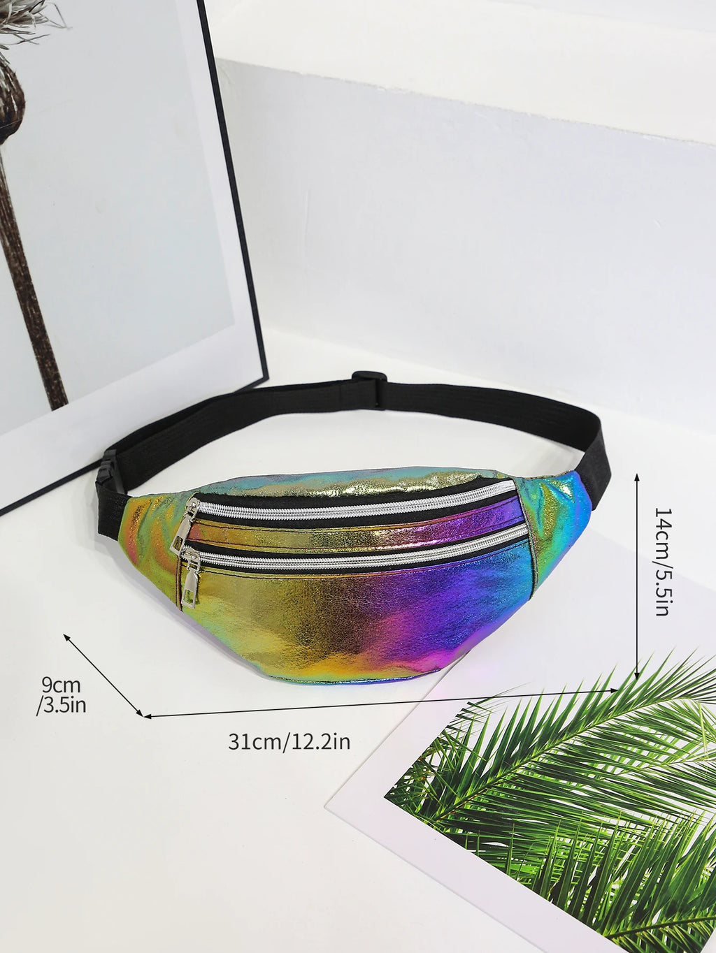 Sac banane holographique — plage & festival
