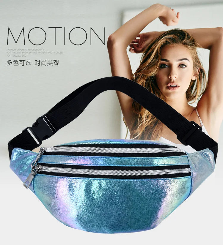 Sac banane holographique — plage & festival
