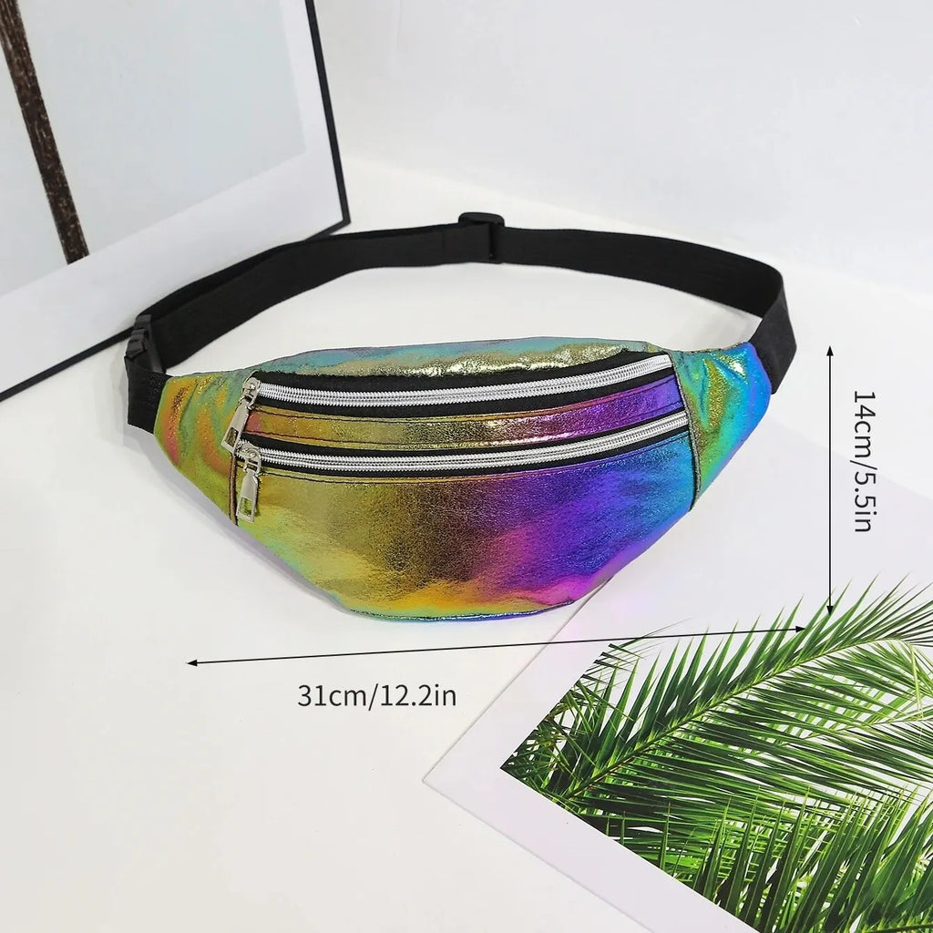 Sac banane holographique — plage & festival