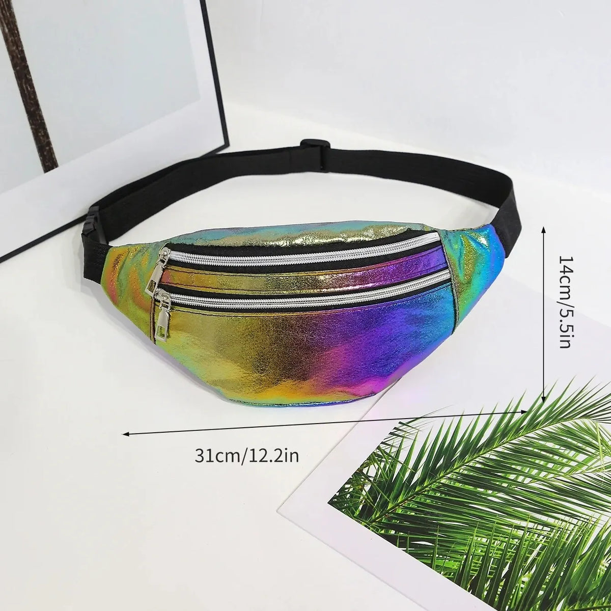 Sac banane holographique — plage & festival
