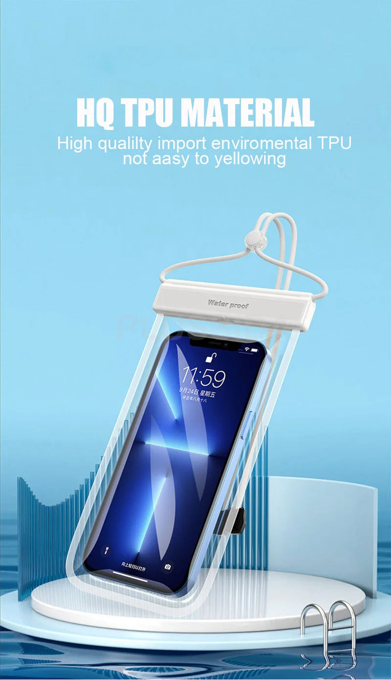 Pochette étanche smartphone IPX8 — écran tactile