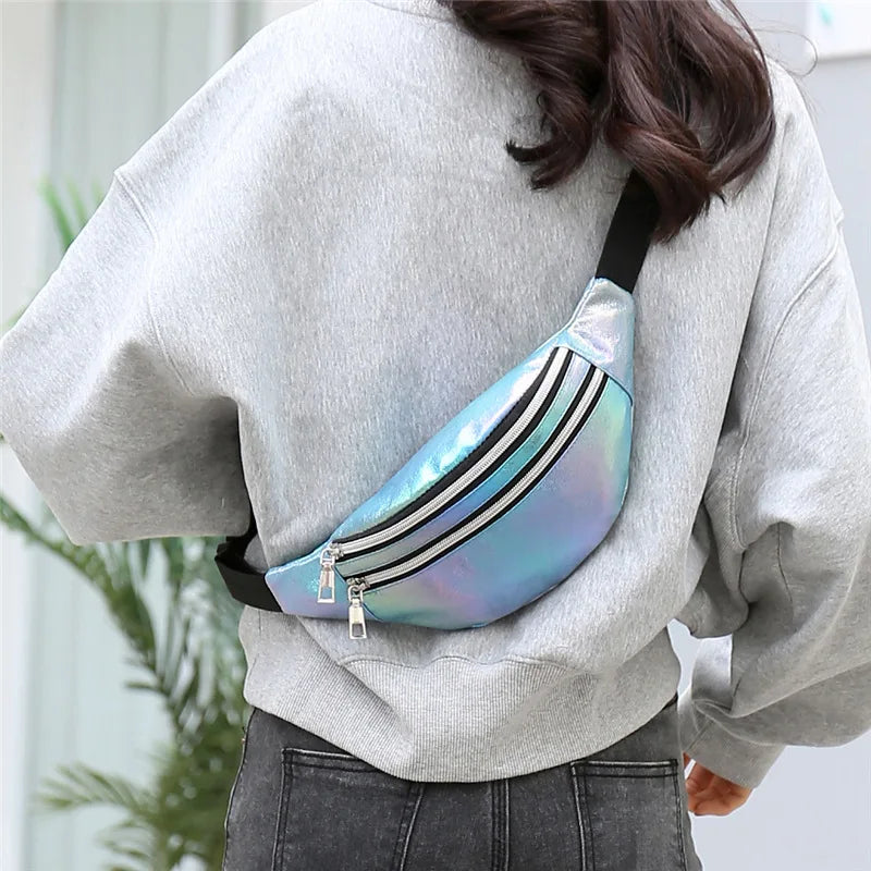 Sac banane holographique — plage & festival