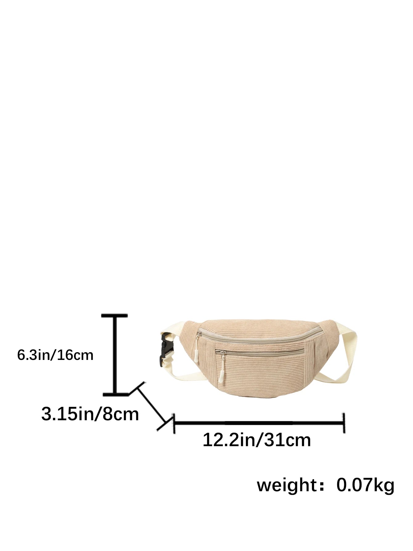 Sac banane en velours côtelé — style & pratique