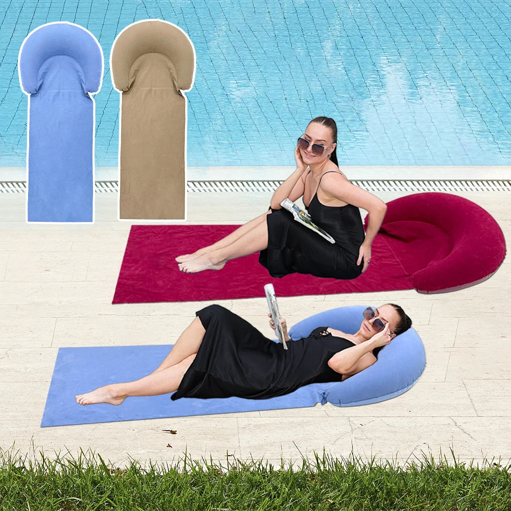 Matelas de plage gonflable — coussin moelleux nomade