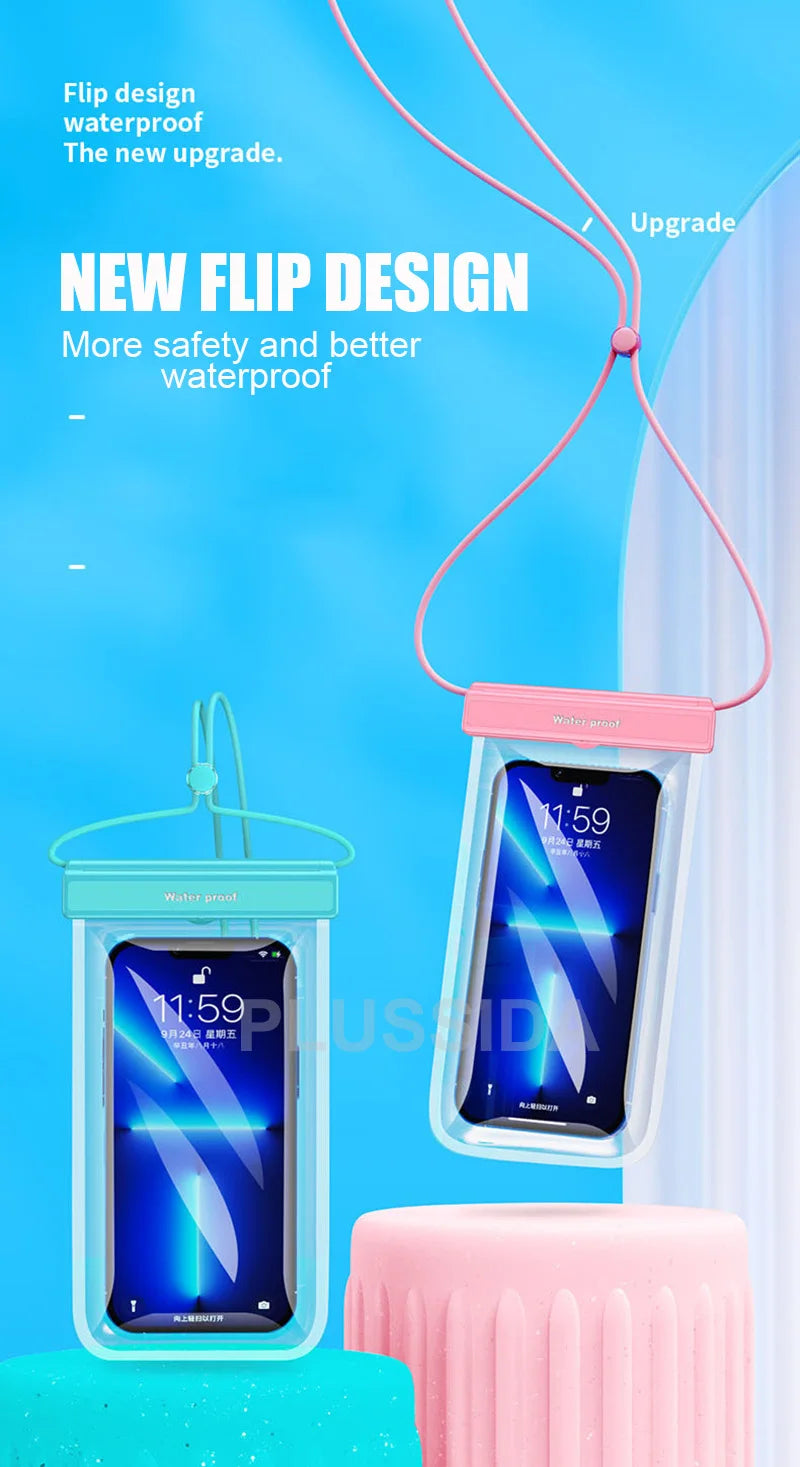 Pochette étanche smartphone IPX8 — écran tactile