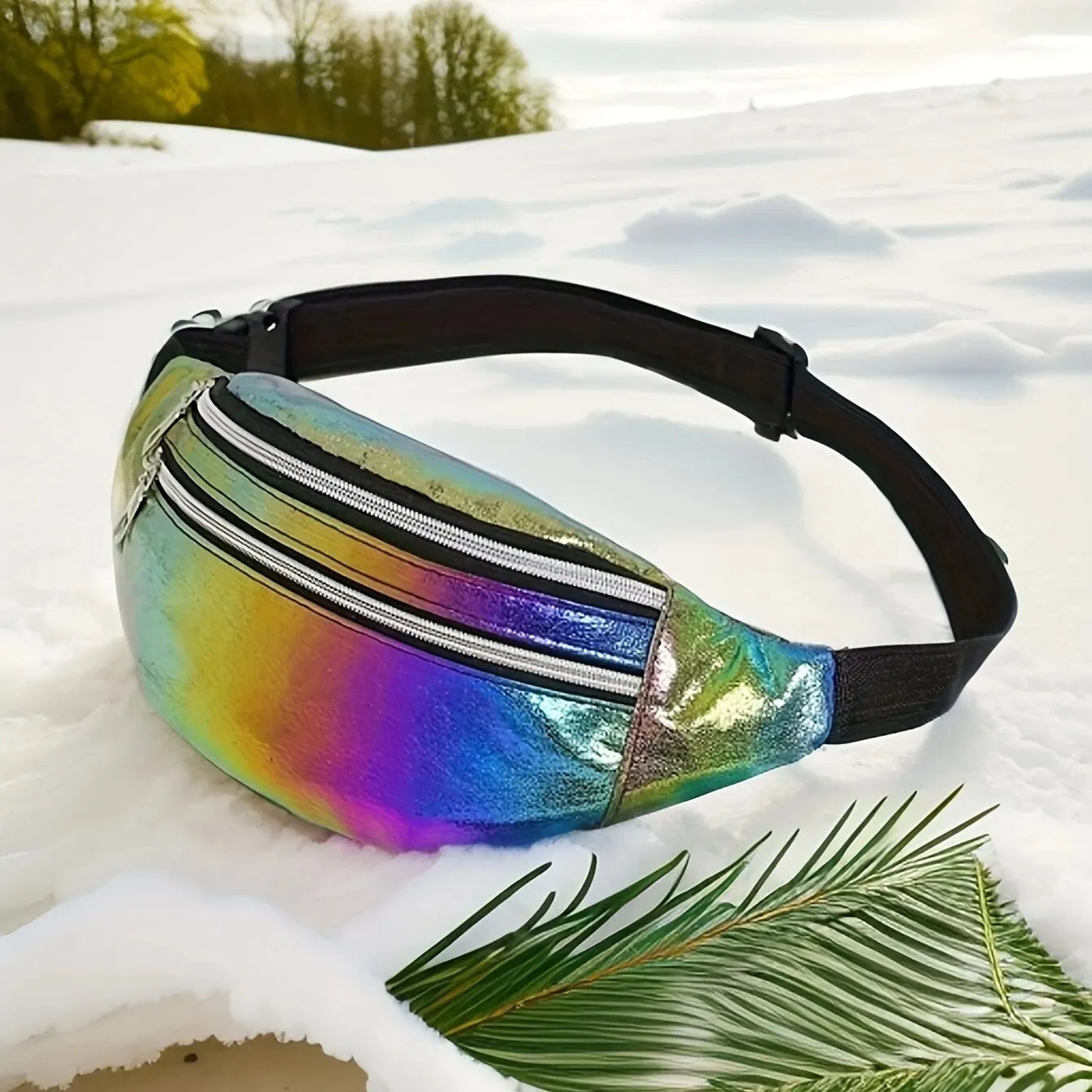 Sac banane holographique — plage & festival