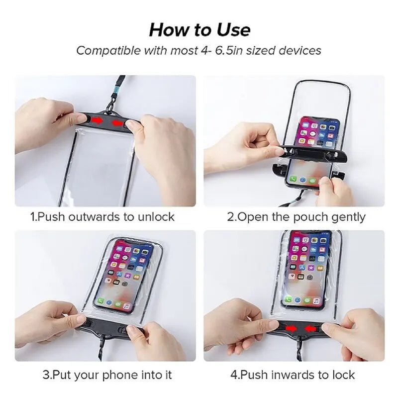 Coque étanche universelle IP68 — smartphone