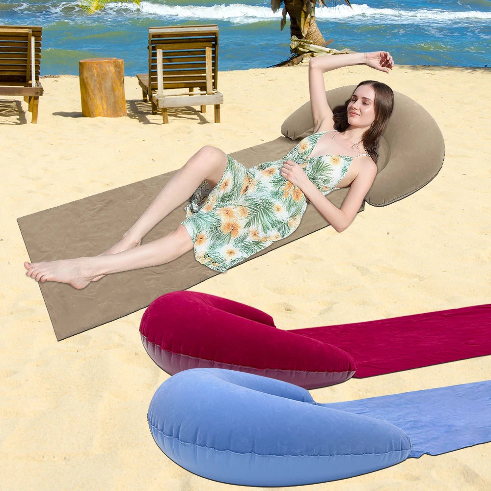 Matelas de plage gonflable — coussin moelleux nomade