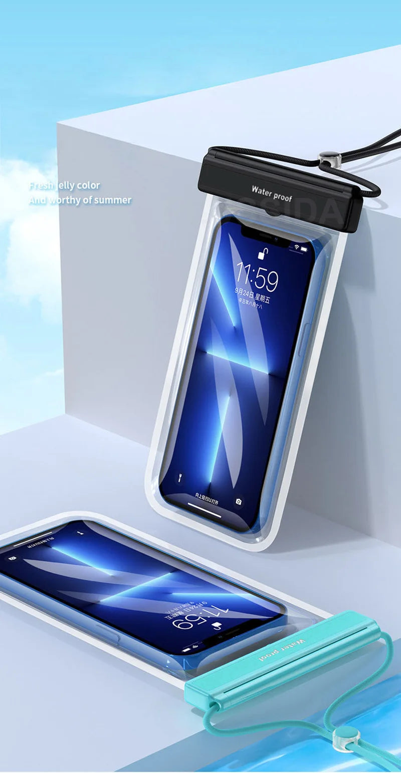 Pochette étanche smartphone IPX8 — écran tactile