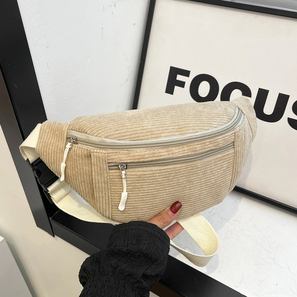 Sac banane en velours côtelé — style & pratique