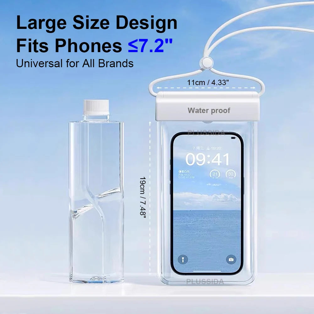 Pochette étanche smartphone IPX8 — écran tactile