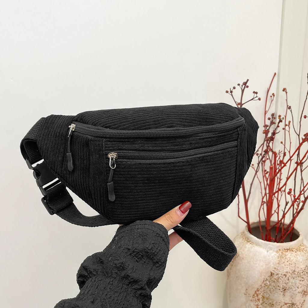 Sac banane en velours côtelé — style & pratique