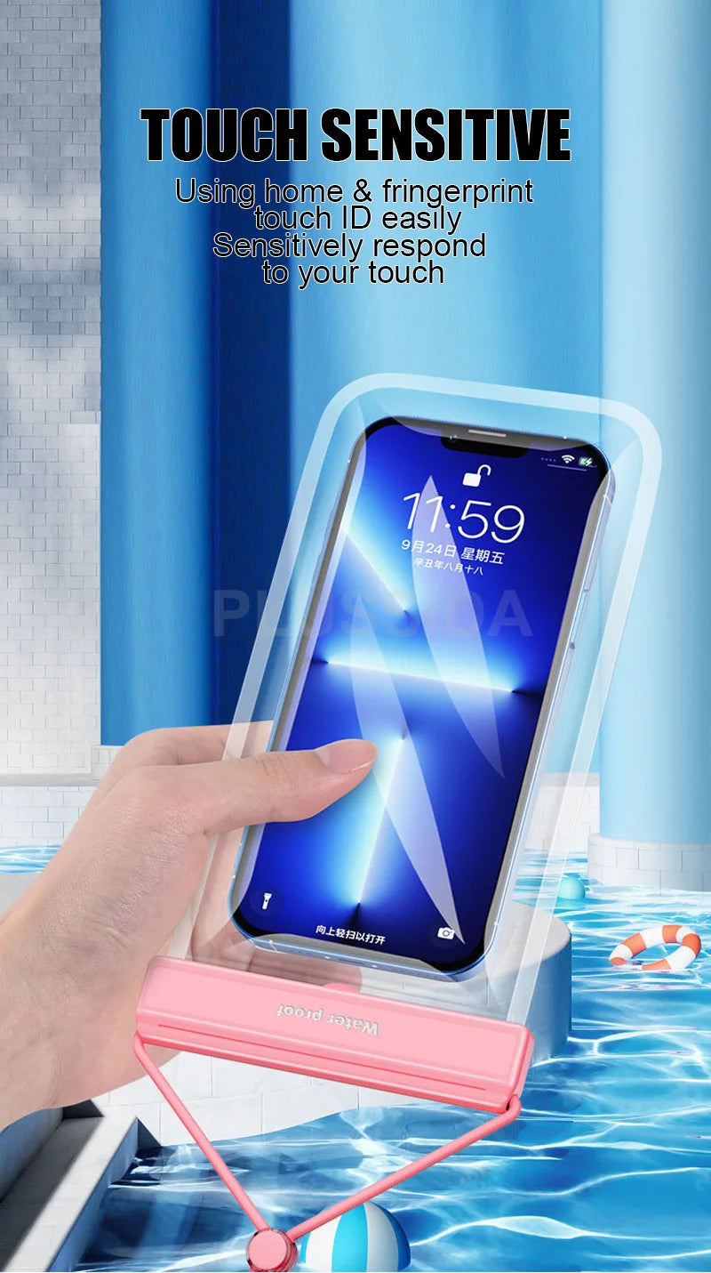 Pochette étanche smartphone IPX8 — écran tactile
