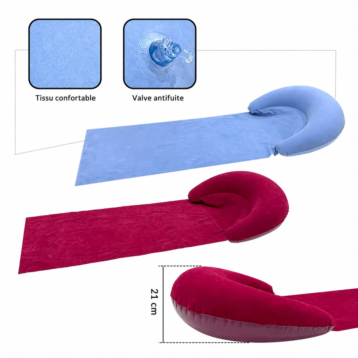 Matelas de plage gonflable — coussin moelleux nomade