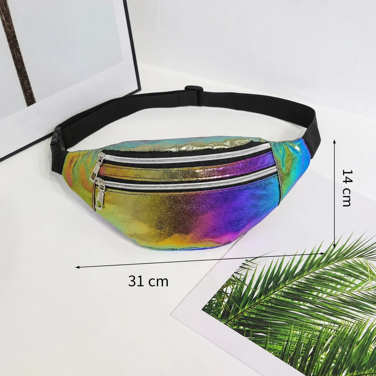Sac banane holographique — plage & festival