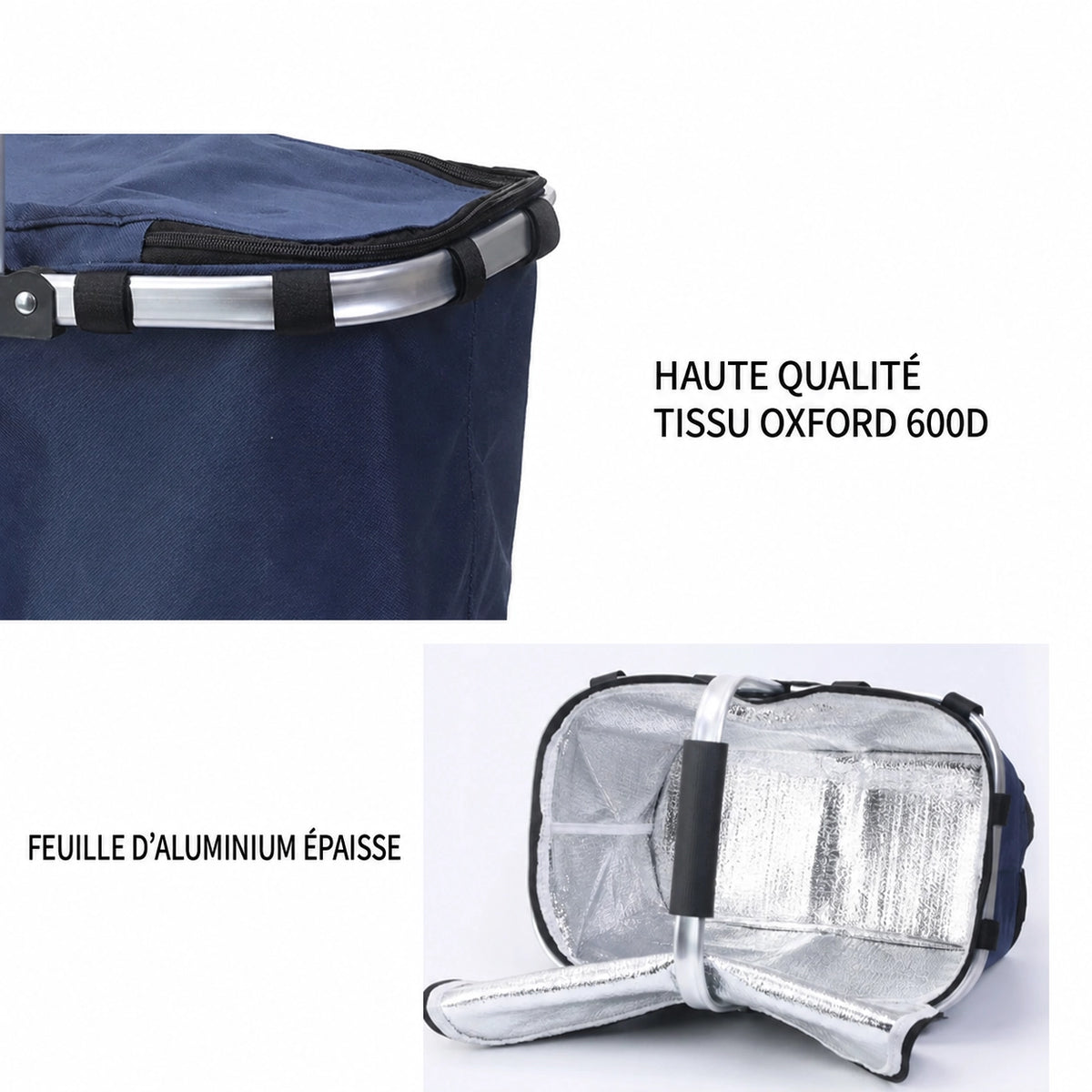 Panier pique-nique isotherme pliable — repas au frais