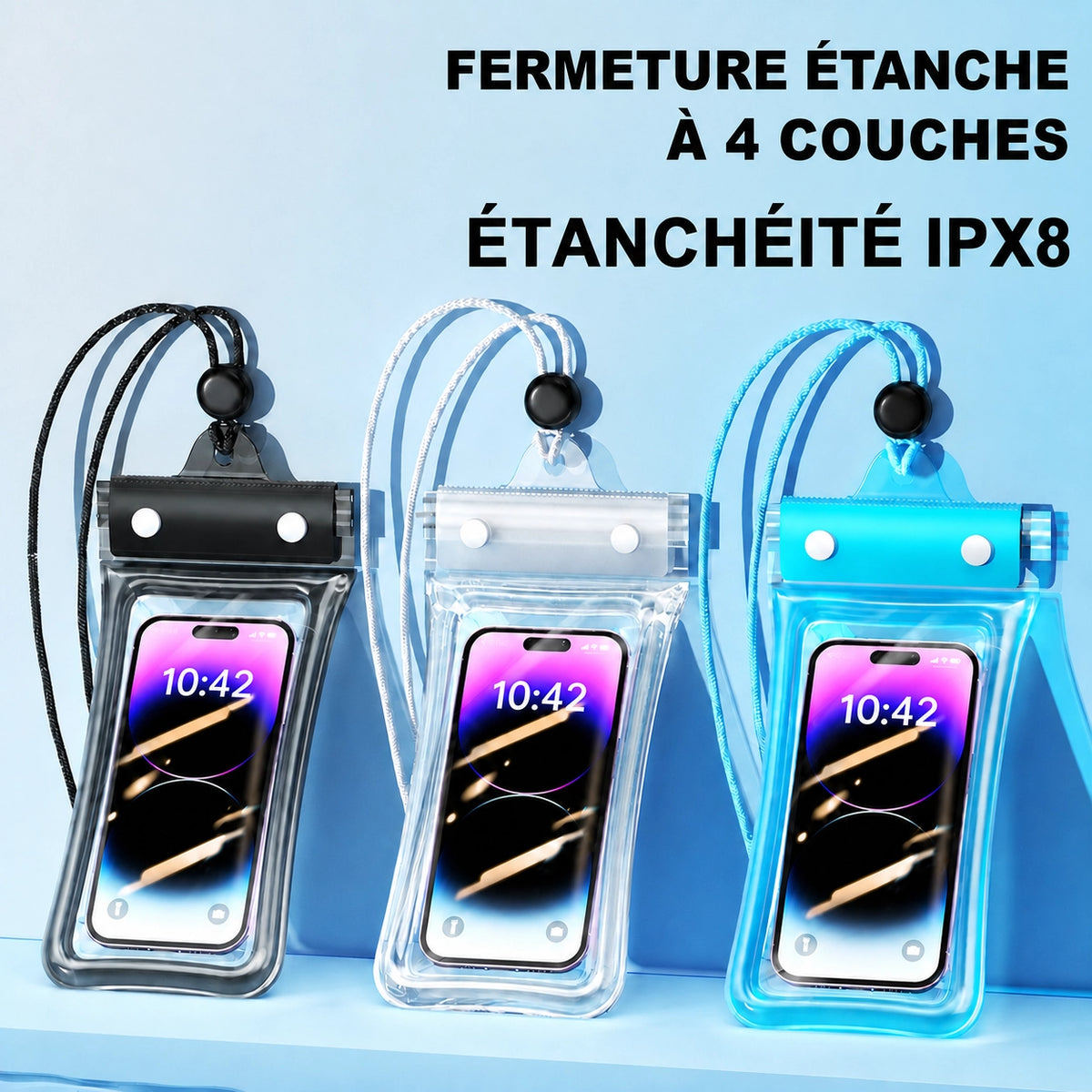 Pochette étanche flottante — ne coule pas