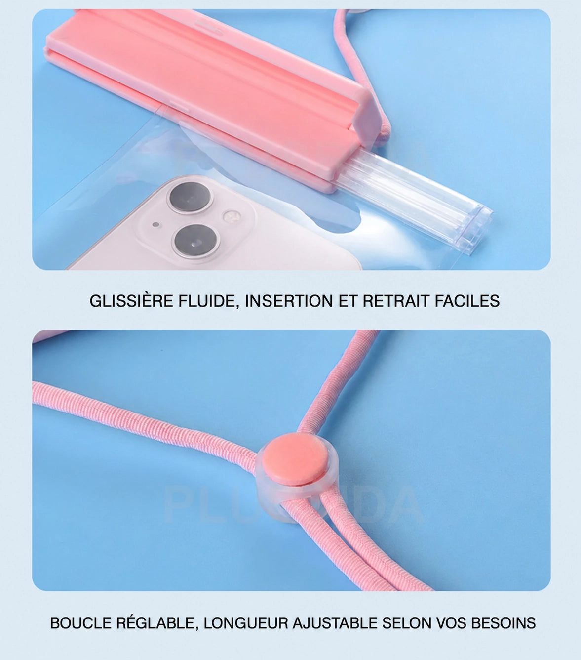 Pochette étanche smartphone IPX8 — écran tactile