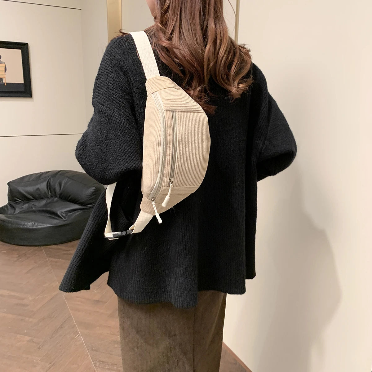 Sac banane en velours côtelé — style & pratique