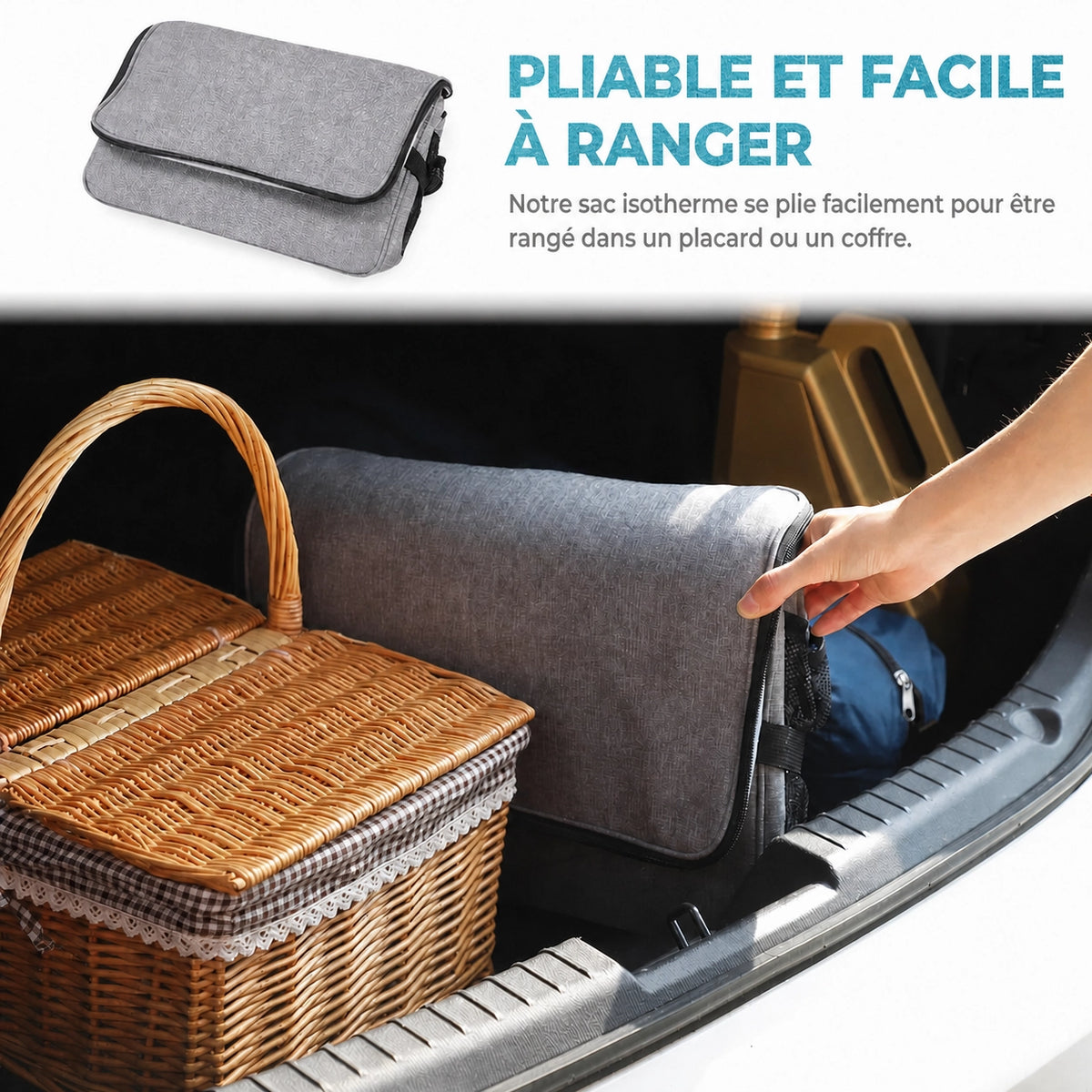 Sac glacière pliable 35L — au frais toute la journée