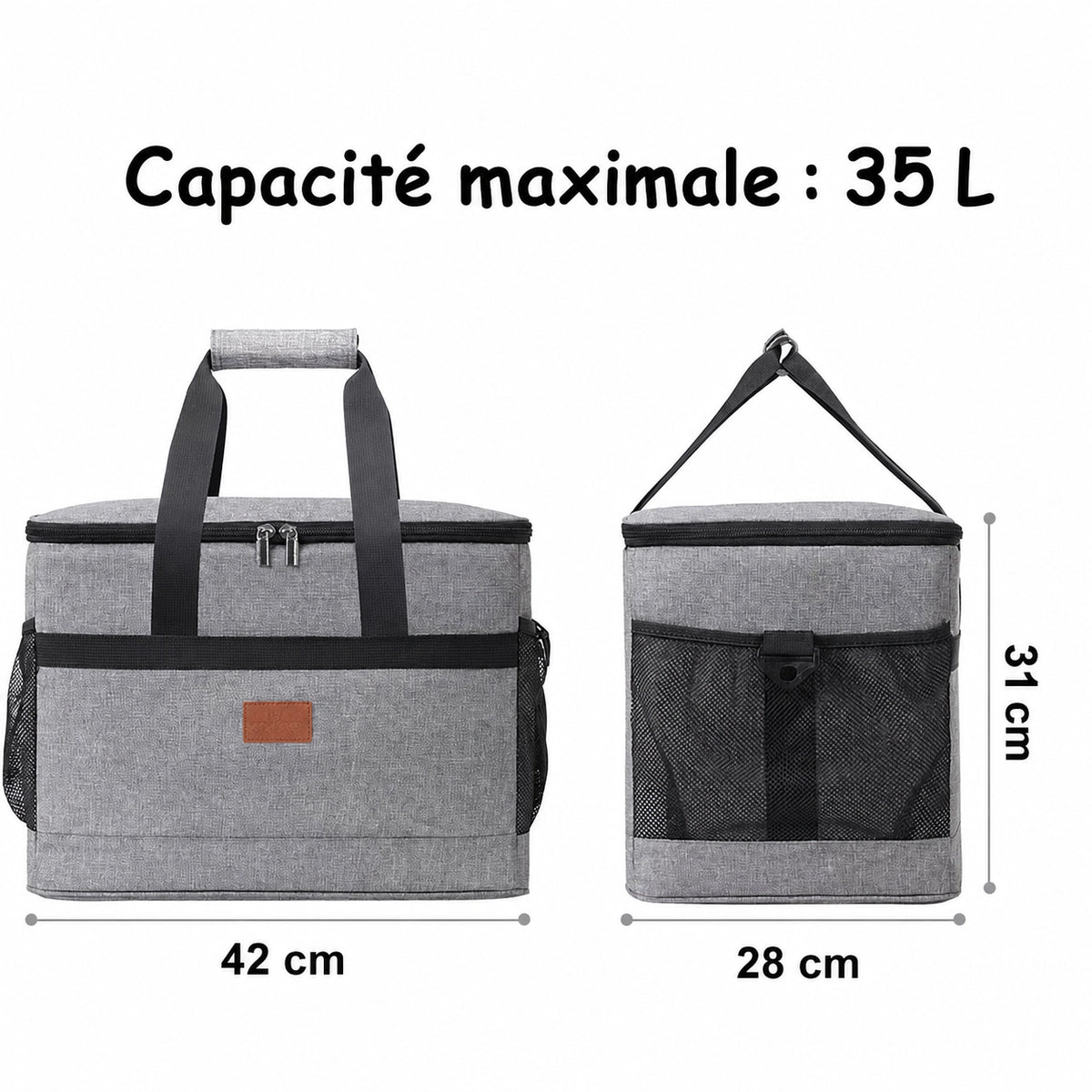Sac glacière pliable 35L — au frais toute la journée