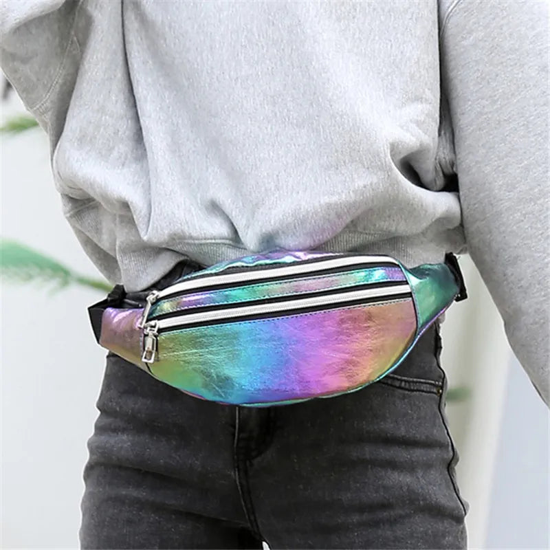 Sac banane holographique — plage & festival