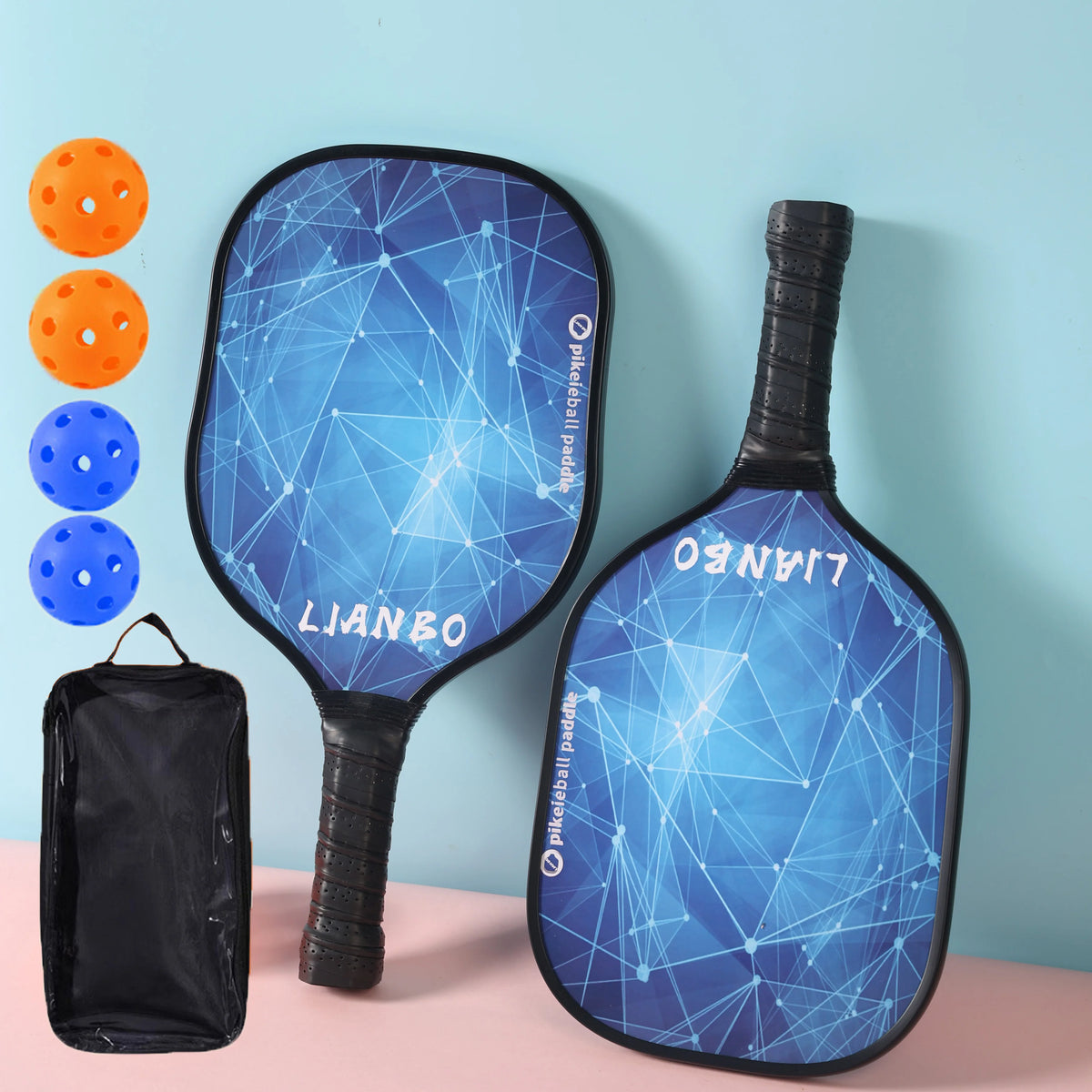 Set de Pickleball — 2 raquettes + 4 balles